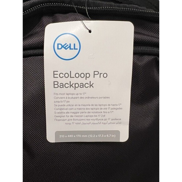 Dell EcoLoop Pro Slim Backpack for 17 Inch Laptop Notebook Or Tablet - Picture 4 of 4